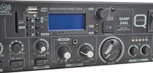 1 to 2 Zone 100V Mixer Amplifier with Media Player Bluetooth USB SD Card 240W